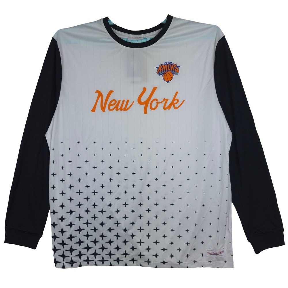 New York Knicks Mitchell & Ness NBA 2XL XXL Soccer Jersey White Black NWT